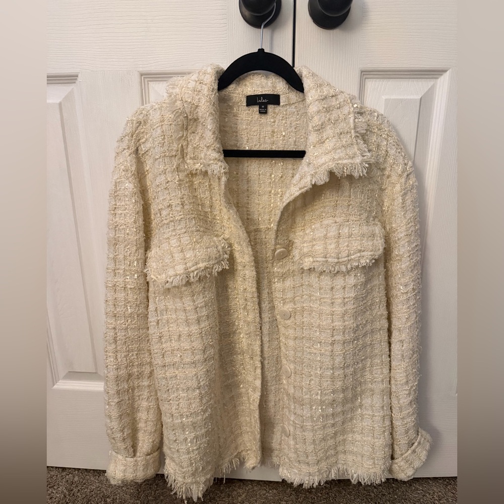 Lulu's Cream Textured Jacket - Picture 4 of 6